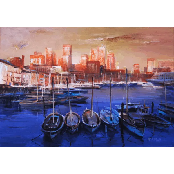 Sail City Evening Glow - Auckland
