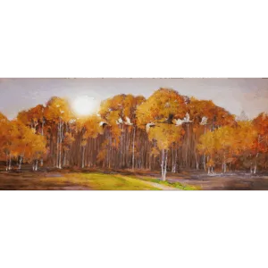 Cranes Dancing in the Autumn Forest