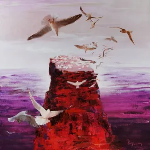 A1056 Returning at Dusk - Muriwai Gannet Colony, New Zealand