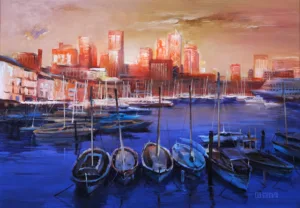 Sail City Evening Glow - Auckland