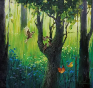 Harmonious Echoes in the Green Shade